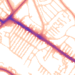 Daytime road noise heatmap for L17 7BR
