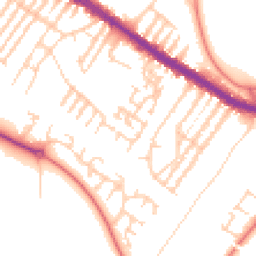 Daytime road noise heatmap for L17 9QZ