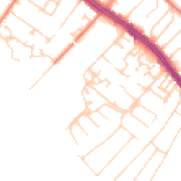 Daytime road noise heatmap for L19 0QN