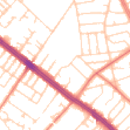 Daytime road noise heatmap for L19 3PE
