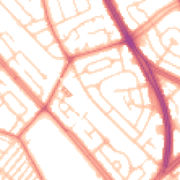 Daytime road noise heatmap for L19 4XB