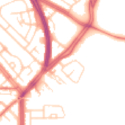 Daytime road noise heatmap for L19 5NA