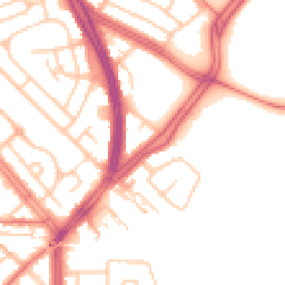 Daytime road noise heatmap for L19 5NE