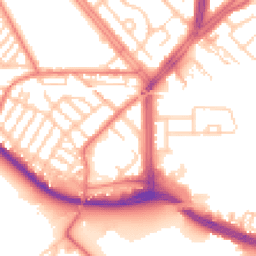 Daytime road noise heatmap for L19 5NT