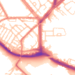 Daytime road noise heatmap for L19 5NZ