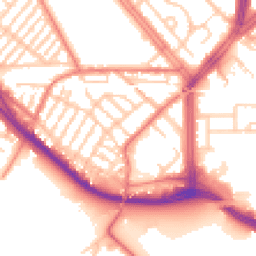 Daytime road noise heatmap for L19 5PB