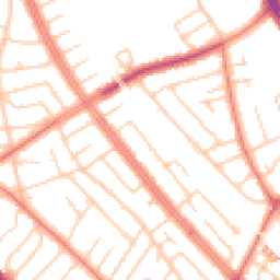 Daytime road noise heatmap for L19 7NN