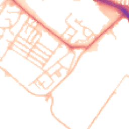 Daytime road noise heatmap for L19 8JU