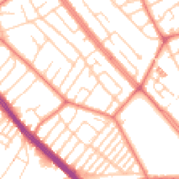 Daytime road noise heatmap for L19 9AR