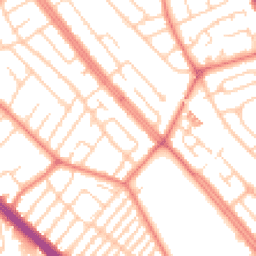 Daytime road noise heatmap for L19 9AY