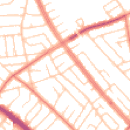 Daytime road noise heatmap for L19 9BX