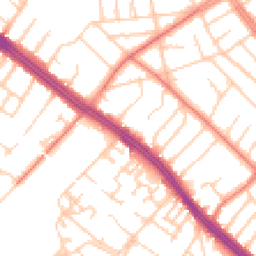 Daytime road noise heatmap for L19 9DN