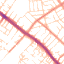 Daytime road noise heatmap for L19 9ED