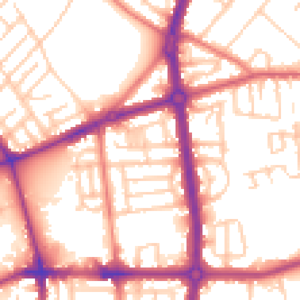 Daytime road noise heatmap for L20 0AL