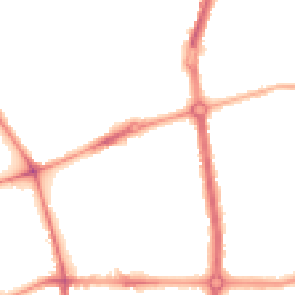 Night-time road noise heatmap for L20 0AU