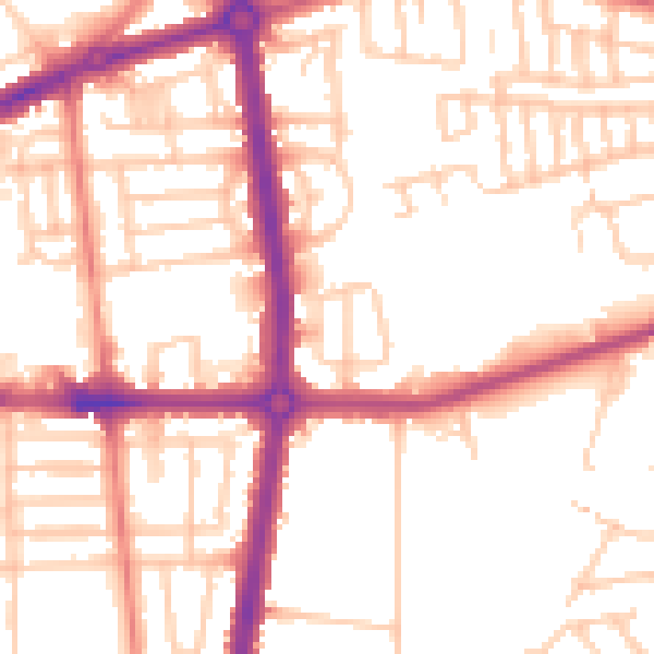Daytime road noise heatmap for L20 0BU