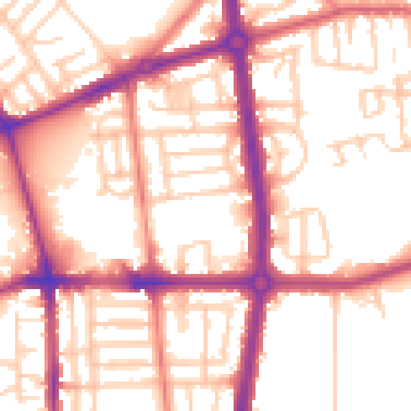Daytime road noise heatmap for L20 0BW