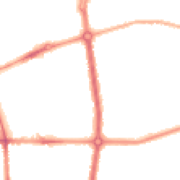 Night-time road noise heatmap for L20 0DB