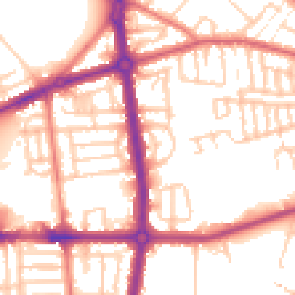 Daytime road noise heatmap for L20 0DF
