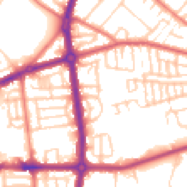 Daytime road noise heatmap for L20 0DL