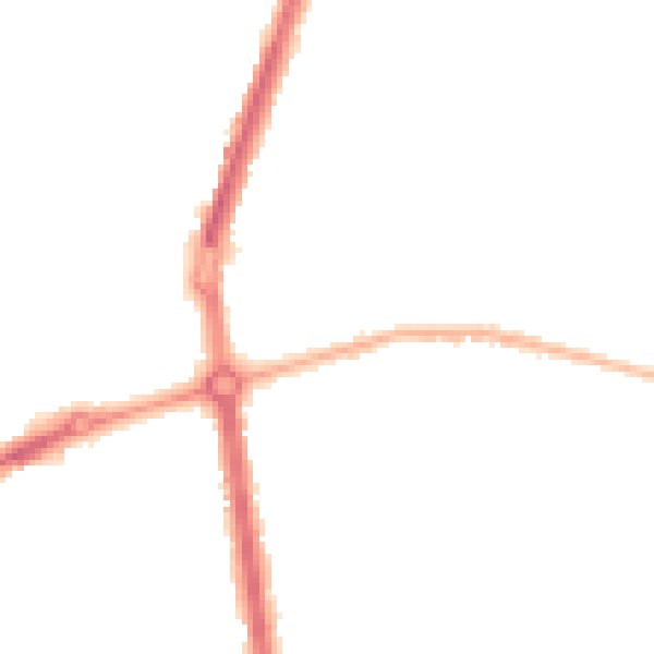 Night-time road noise heatmap for L20 0DS