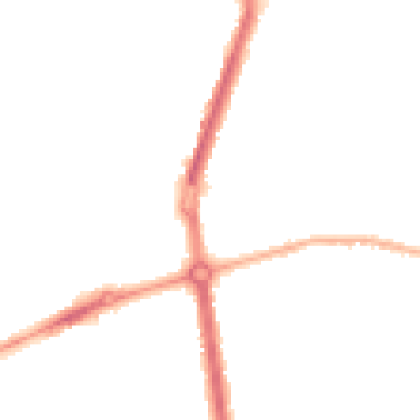 Night-time road noise heatmap for L20 0DU