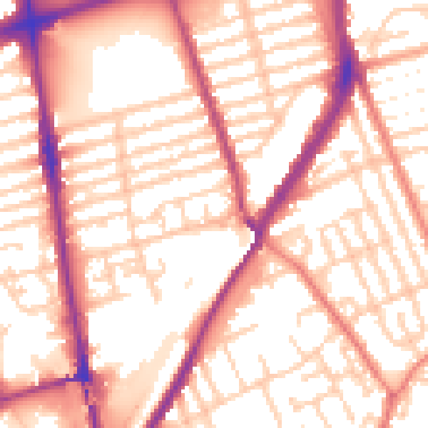 Daytime road noise heatmap for L20 2BX