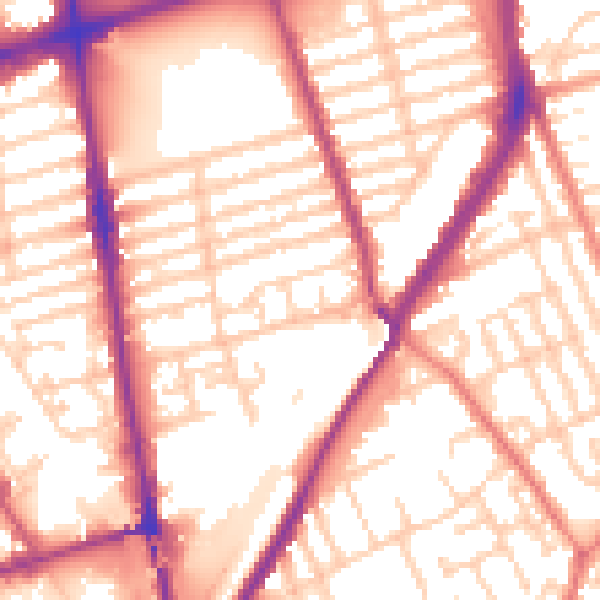 Daytime road noise heatmap for L20 2BY