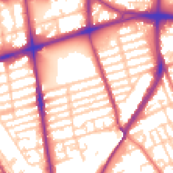 Daytime road noise heatmap for L20 2DR