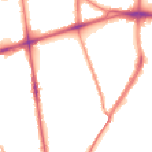 Night-time road noise heatmap for L20 2DR