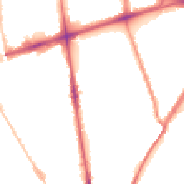 Night-time road noise heatmap for L20 2DS