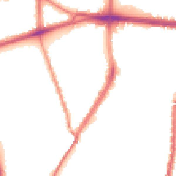 Night-time road noise heatmap for L20 2EU