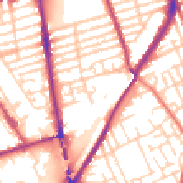 Daytime road noise heatmap for L20 2HL