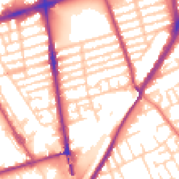 Daytime road noise heatmap for L20 2QB