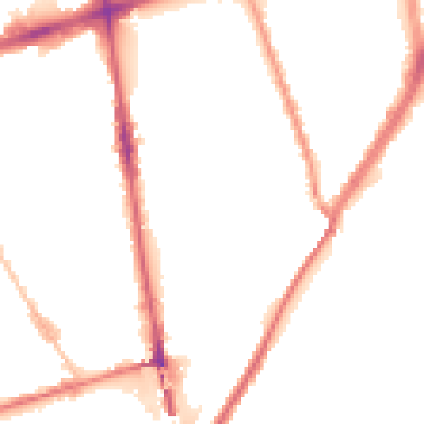 Night-time road noise heatmap for L20 2QB