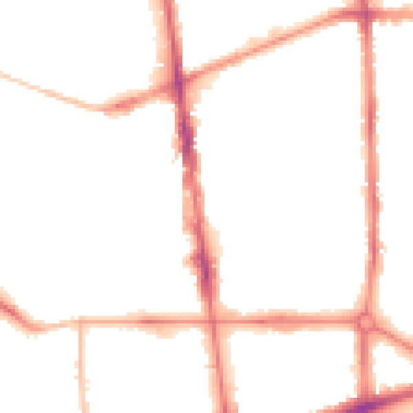 Night-time road noise heatmap for L20 3ER