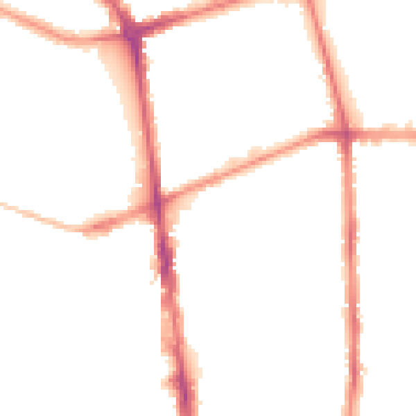 Night-time road noise heatmap for L20 3JY