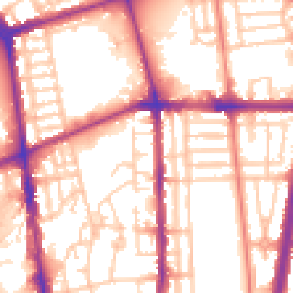 Daytime road noise heatmap for L20 3NS