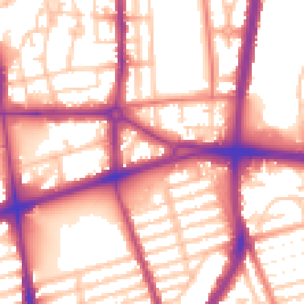Daytime road noise heatmap for L20 3QN
