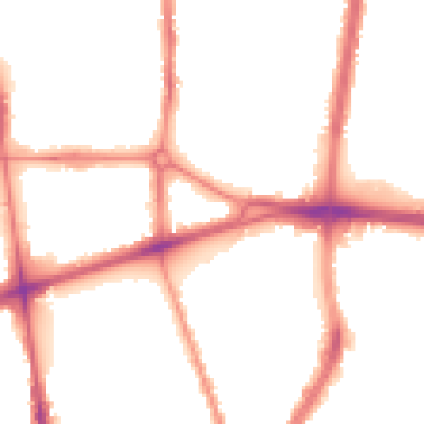 Night-time road noise heatmap for L20 3QN