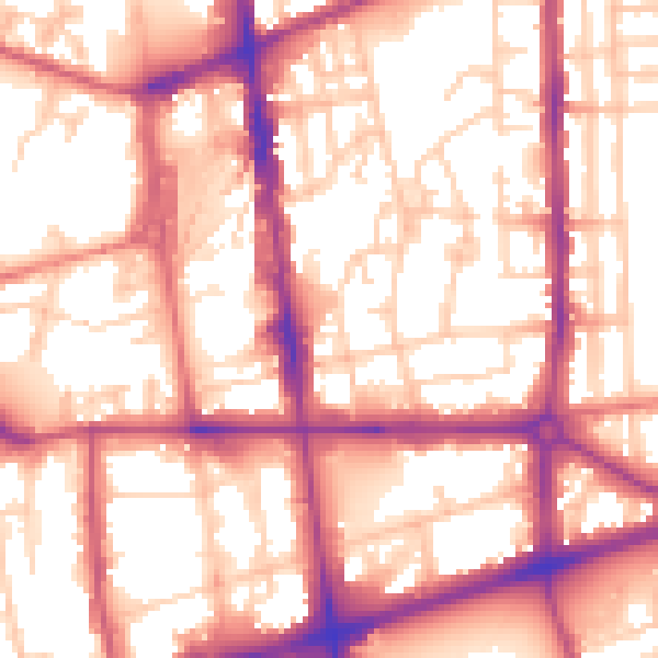 Daytime road noise heatmap for L20 3UQ