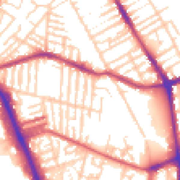 Daytime road noise heatmap for L20 4NY