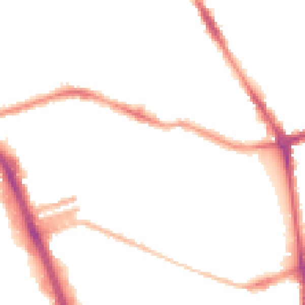 Night-time road noise heatmap for L20 4NY