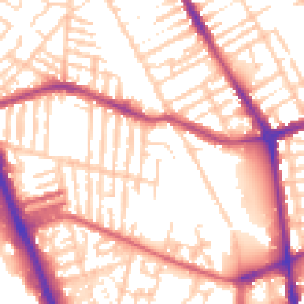 Daytime road noise heatmap for L20 4PB