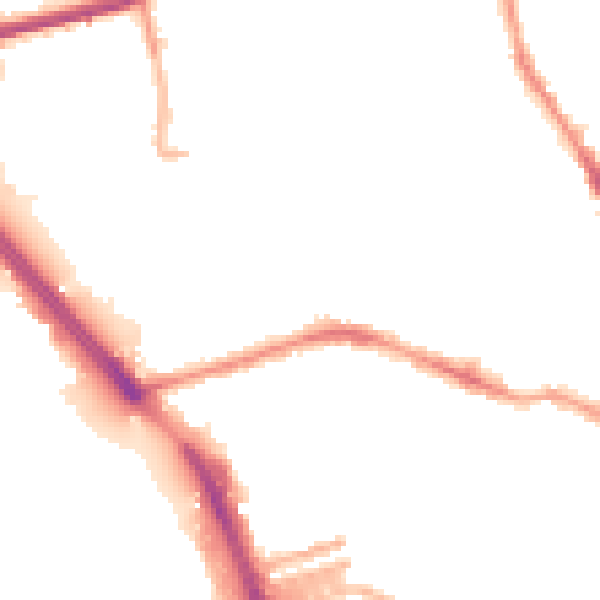 Night-time road noise heatmap for L20 4QF