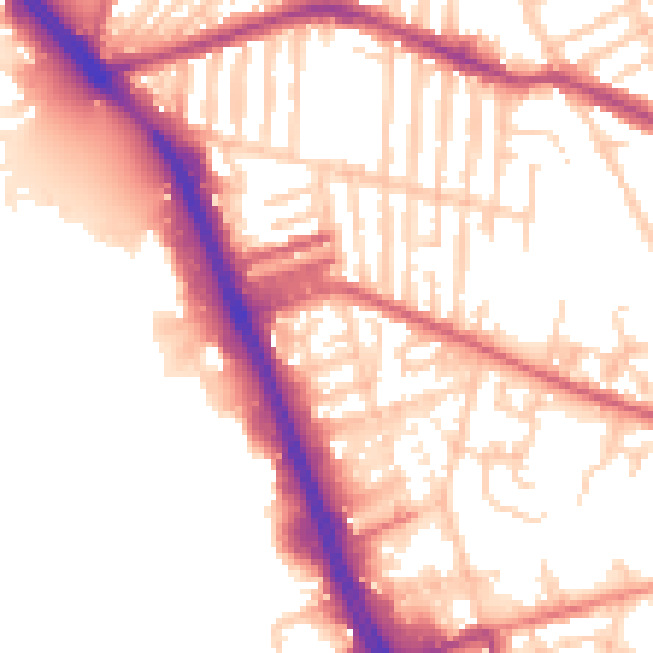 Daytime road noise heatmap for L20 4UL