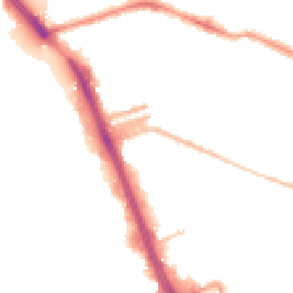 Night-time road noise heatmap for L20 4UL