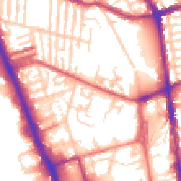 Daytime road noise heatmap for L20 4UZ