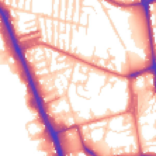 Daytime road noise heatmap for L20 4XA