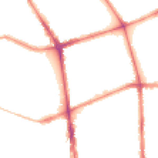 Night-time road noise heatmap for L20 5BE